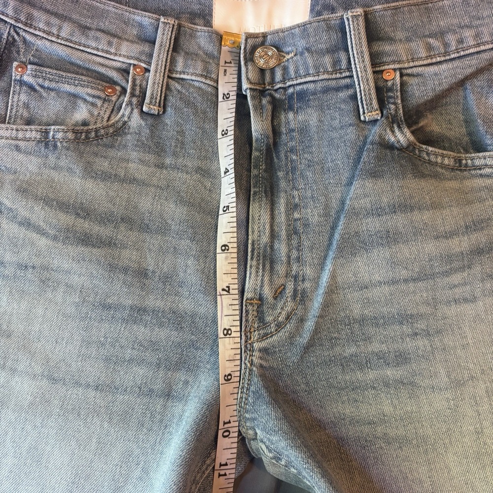 NWOT Mother The Bookie Flood Size 26 Denim Wide Leg Flared Light Wash Blue High - Picture 6 of 9